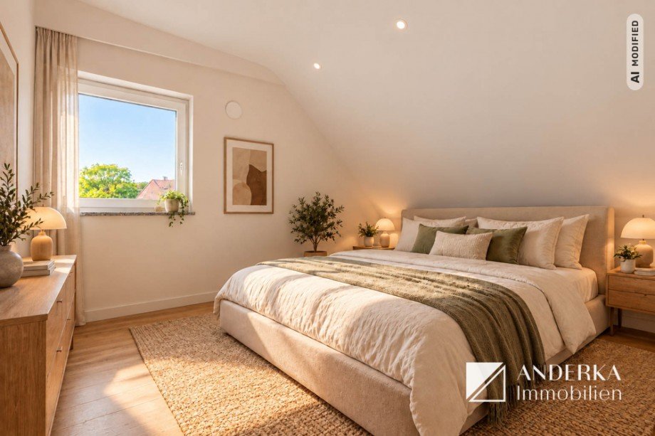 M�gliche Visualisierung Schlafzimmer Dachgeschosswohnung Haunsheim