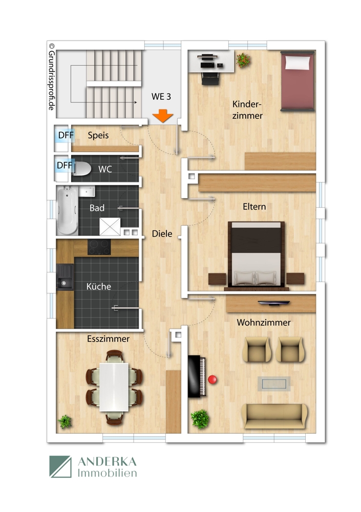 DG WE 3 m�bliert Mehrfamilienhaus Burgau