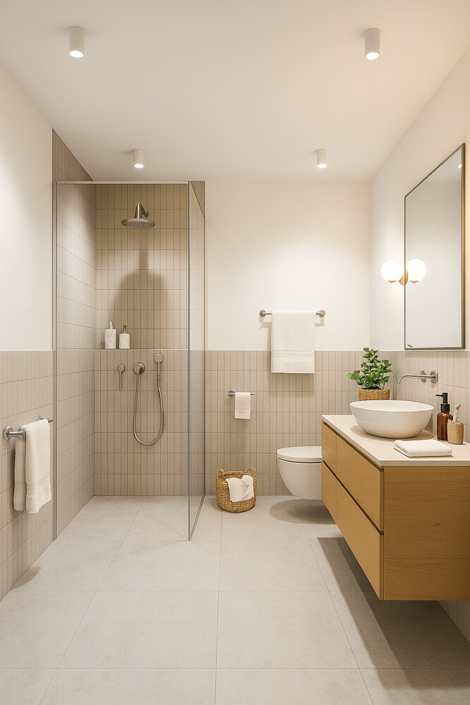 Visualisierung Bad Dachgeschosswohnung Bubesheim