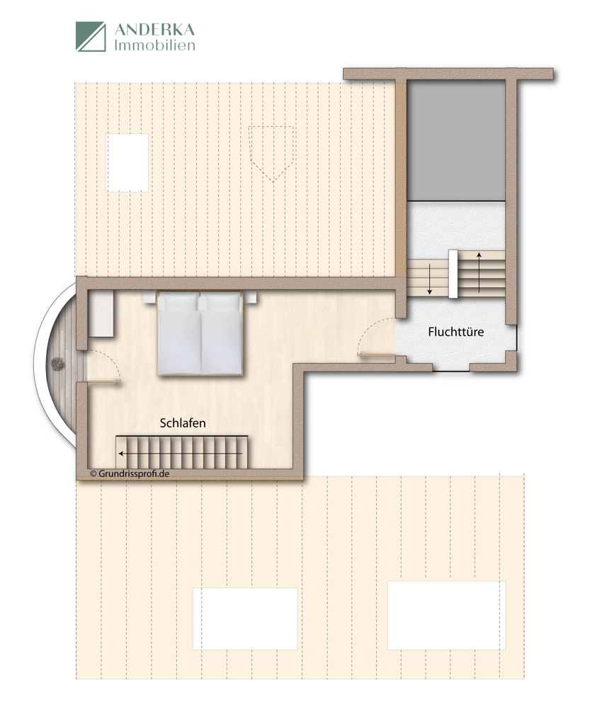 Grundriss Maisonette-Ebene Maisonettewohnung Jettingen-Scheppach