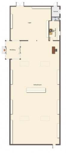 Grundriss Attraktive Verkaufs- und Lagerhalle im stark frequentierten G�nzburger Gewerbegebiet!