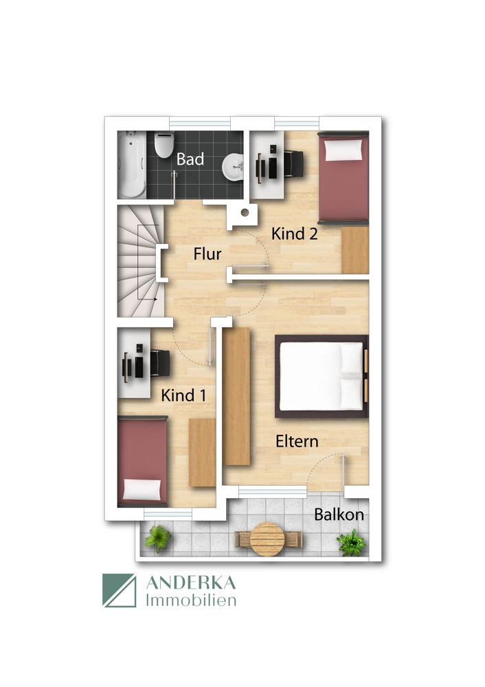 Obergeschoss Doppelhaush�lfte G�nzburg