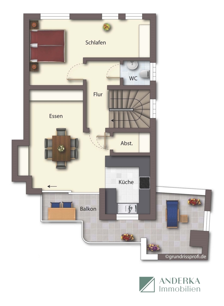 2. Obergeschoss Etagenwohnung G�nzburg