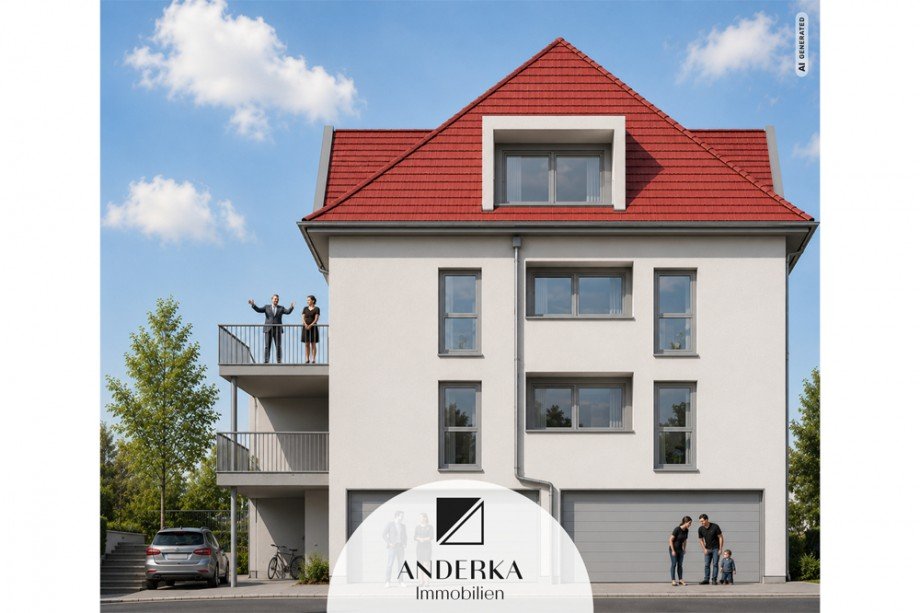 Ansicht S�d Etagenwohnung Krumbach