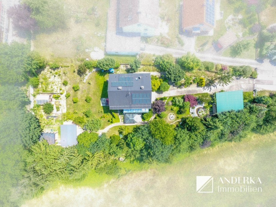 Vogelperspektive Einfamilienhaus Ichenhausen