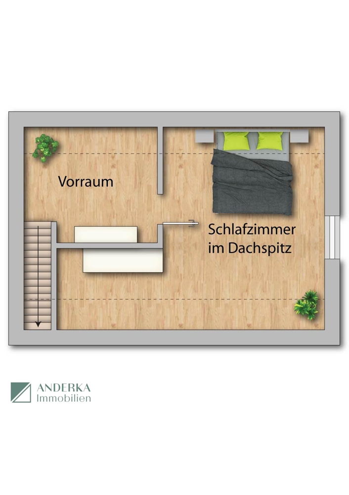 Grundriss_Dachspitz Maisonettewohnung G�nzburg / Denzingen