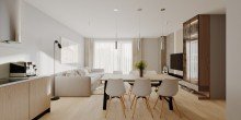 Visualisierung Wohn- und Essbereich Gem�tliche 3-Zimmer Wohnung / Balkon / Neubau / KfW-40