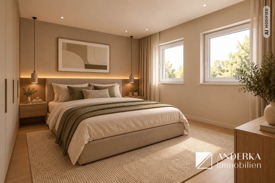 M�gliche Visualisierung Schlafzimmer Etagenwohnung Haunsheim