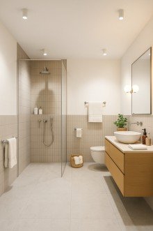 Visualisierung Bad Gem�tliche 3-Zimmer Wohnung / Balkon / Neubau / KfW-40