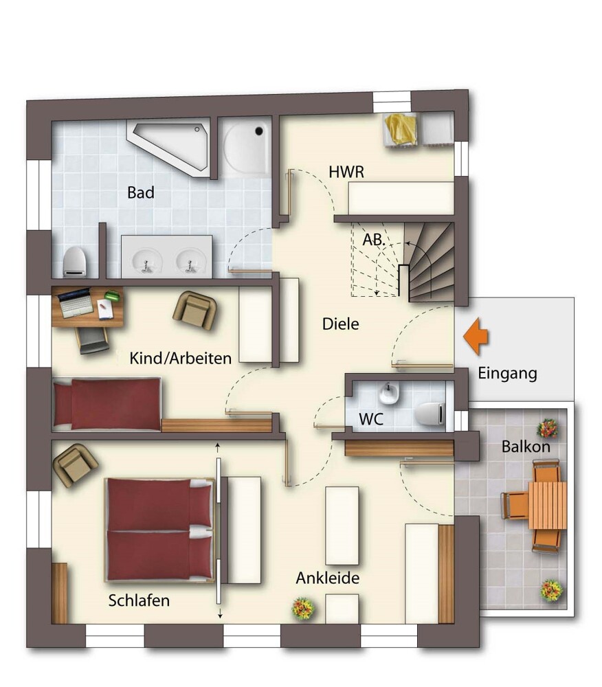 2. Obergeschoss Penthousewohnung G�nzburg