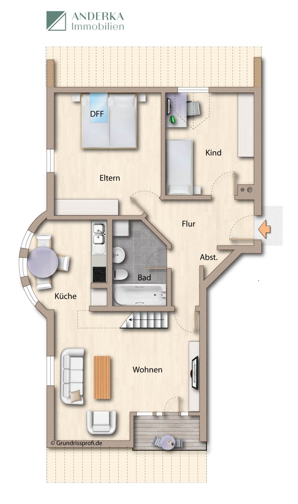 Grundriss Maisonettewohnung Jettingen-Scheppach