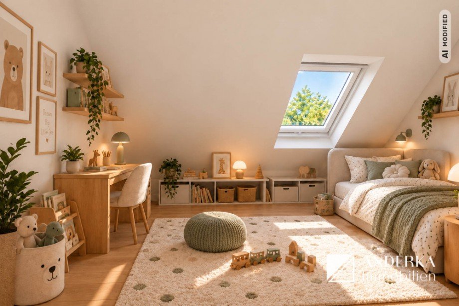 M�gliche Visualisierung Kinderzimmer Dachgeschosswohnung Haunsheim