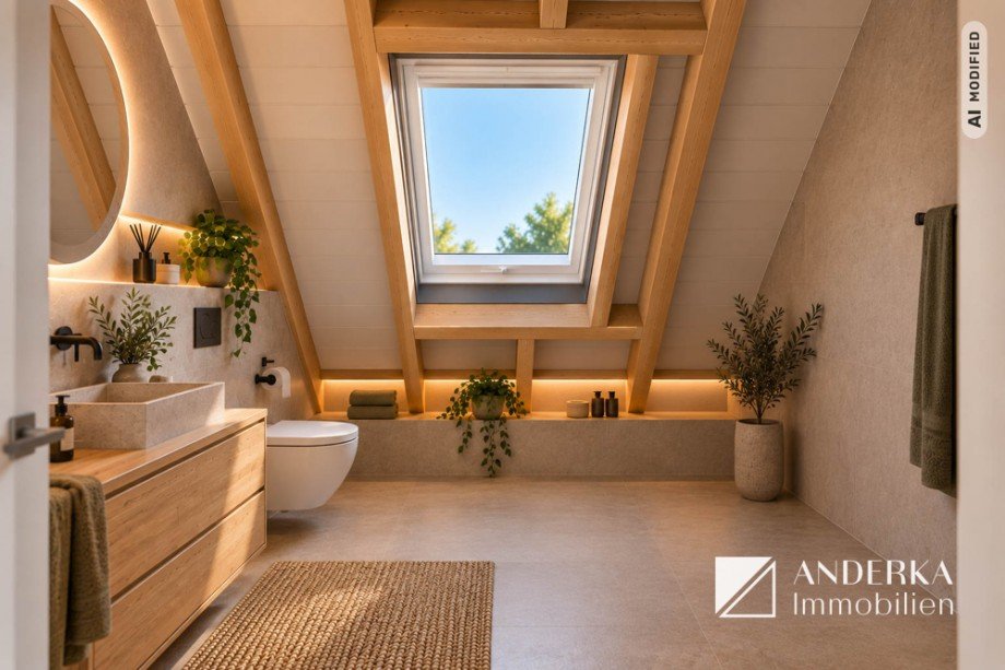 M�gliche Visualisierung Badezimmer Dachgeschosswohnung Haunsheim