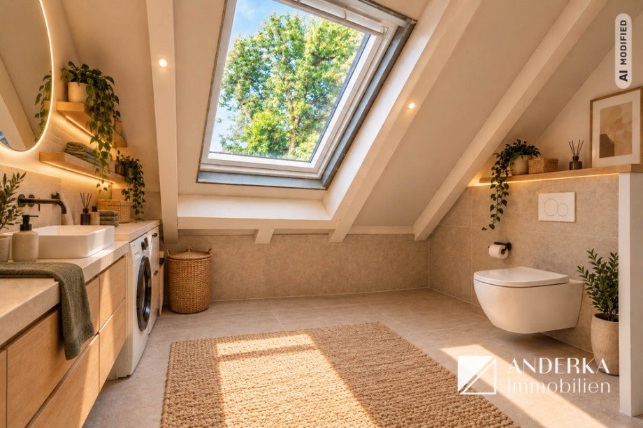 m�gliche Visualisierung Badezimmer Dachgeschosswohnung Haunsheim