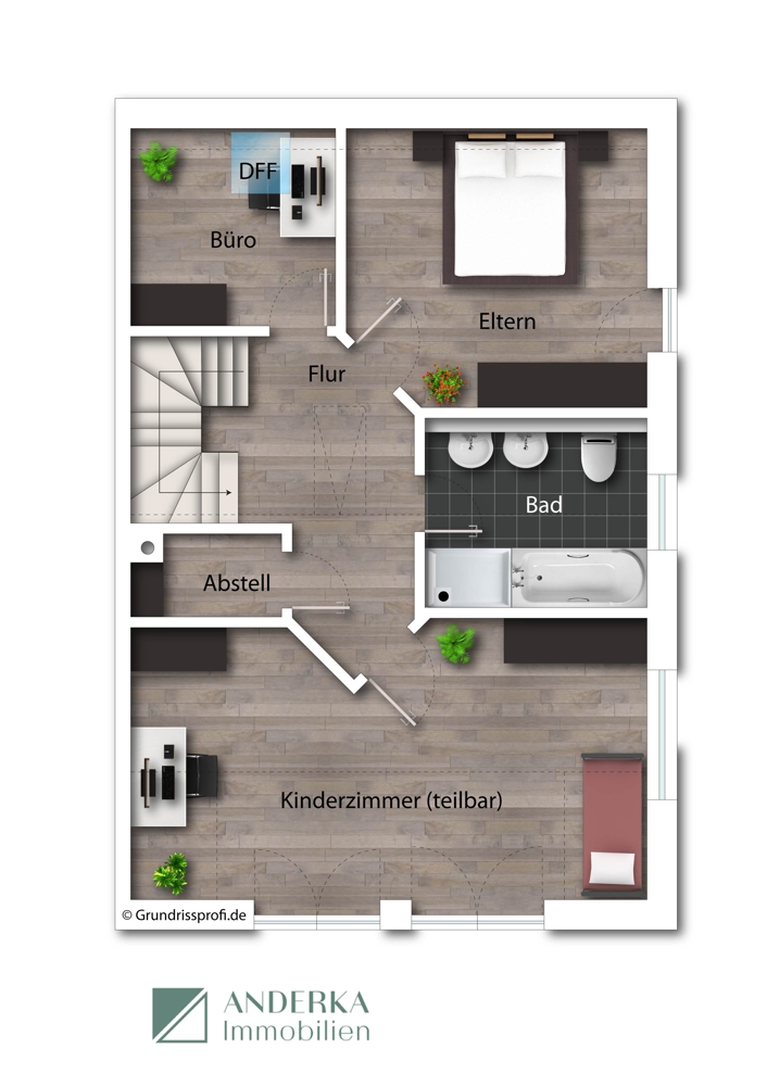 Obergeschoss Doppelhaush�lfte G�nzburg