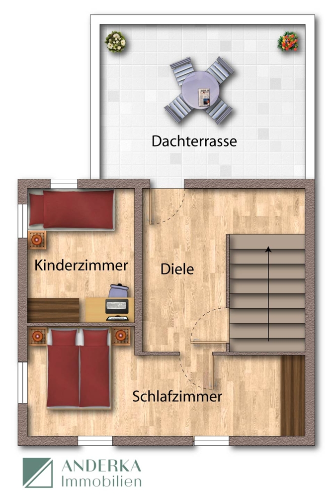 Obergeschoss Doppelhaush�lfte Waldstetten
