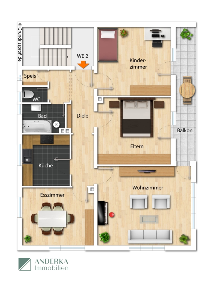 1. OG WE 2 m�bliert Mehrfamilienhaus Burgau