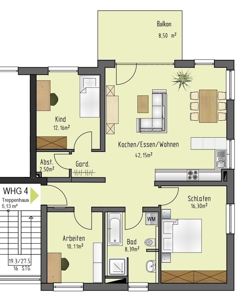 Grundriss Erdgeschosswohnung Dietenheim