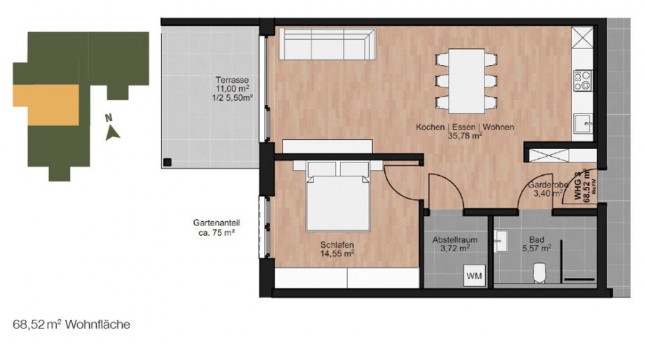  Erdgeschosswohnung Bubesheim