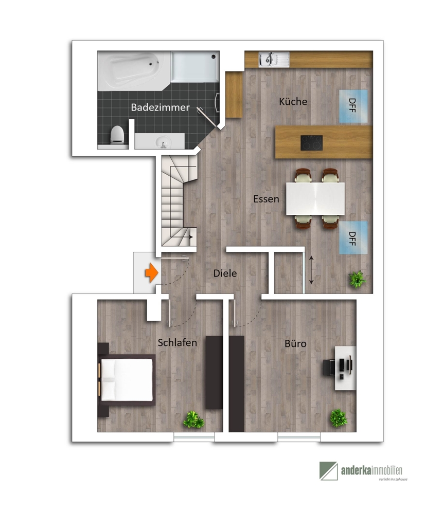 Dachgeschoss Maisonettewohnung Burgau