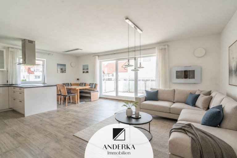 *KI optimiert Gundelfingen an der Donau Etagenwohnung Moderne 3-Zimmer-Wohnung inkl. Garage, Stellplatz, EBK & Balkonkraftwerk!