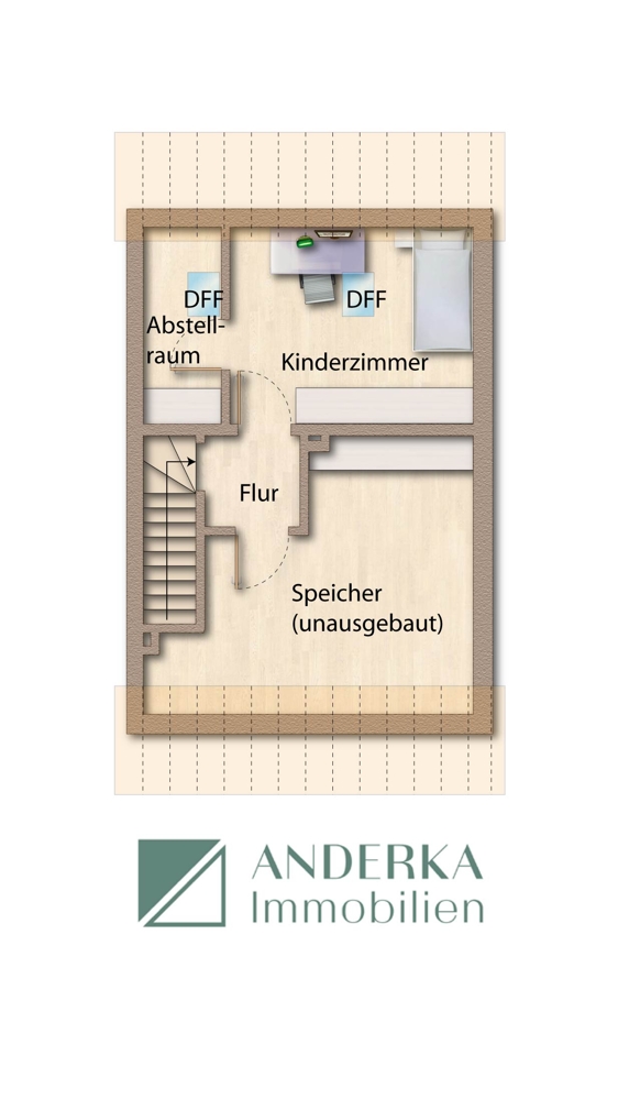 Dachgeschoss Doppelhaush�lfte G�nzburg