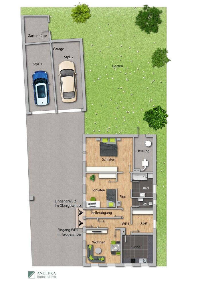 WE 1 Erdgeschoss Zweifamilienhaus Ichenhausen