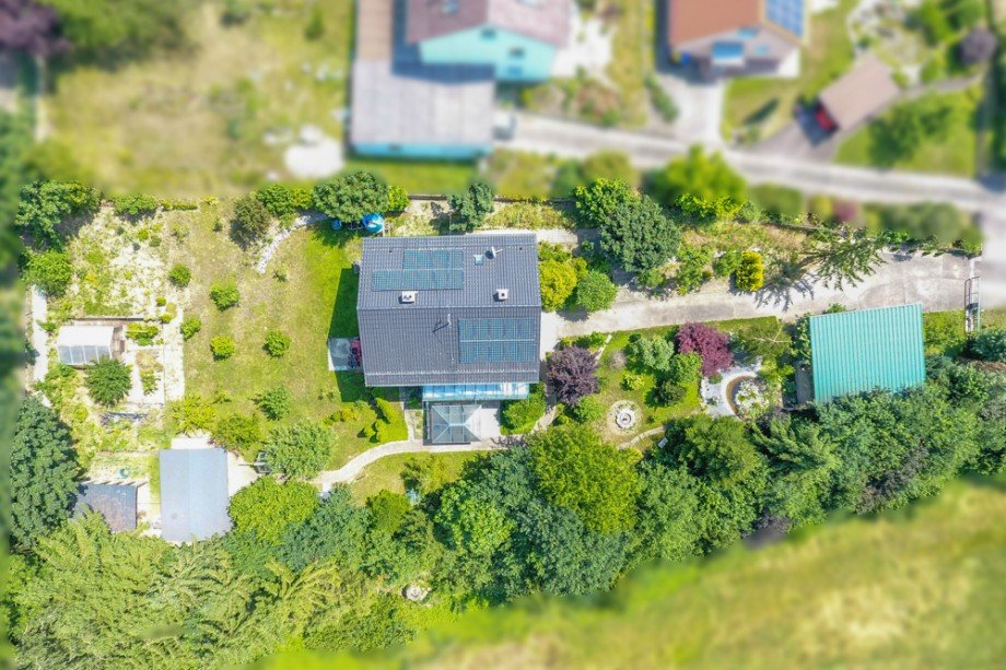 Vogelperspektive Einfamilienhaus Ichenhausen