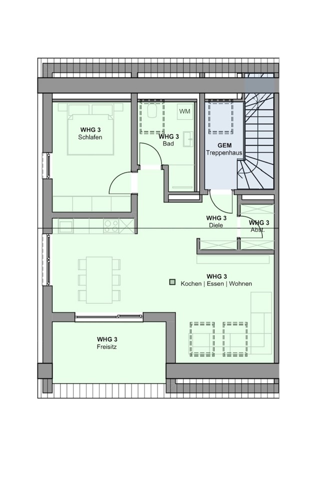 Dachgeschosswohnung Ichenhausen