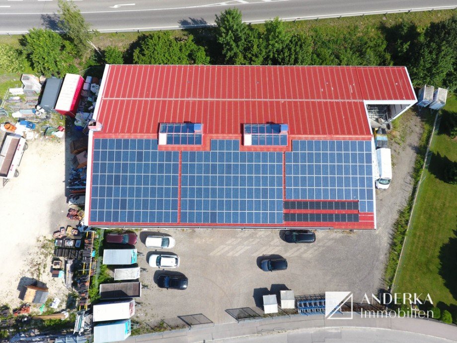 Luftaufnahme Halle / Lager / Produktion Burgau