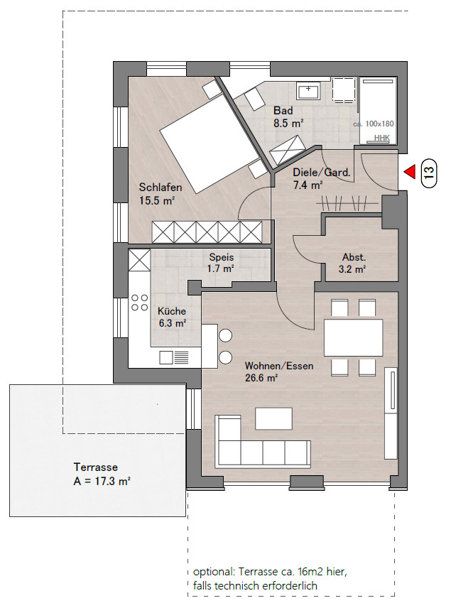 Grundriss Erdgeschosswohnung Haunsheim