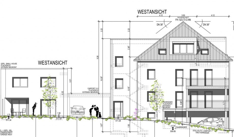 Ansicht_West Etagenwohnung Krumbach