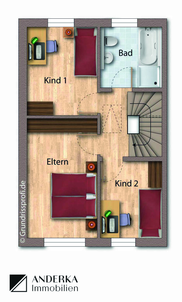 Obergeschoss Reiheneckhaus K�tz / Kleink�tz