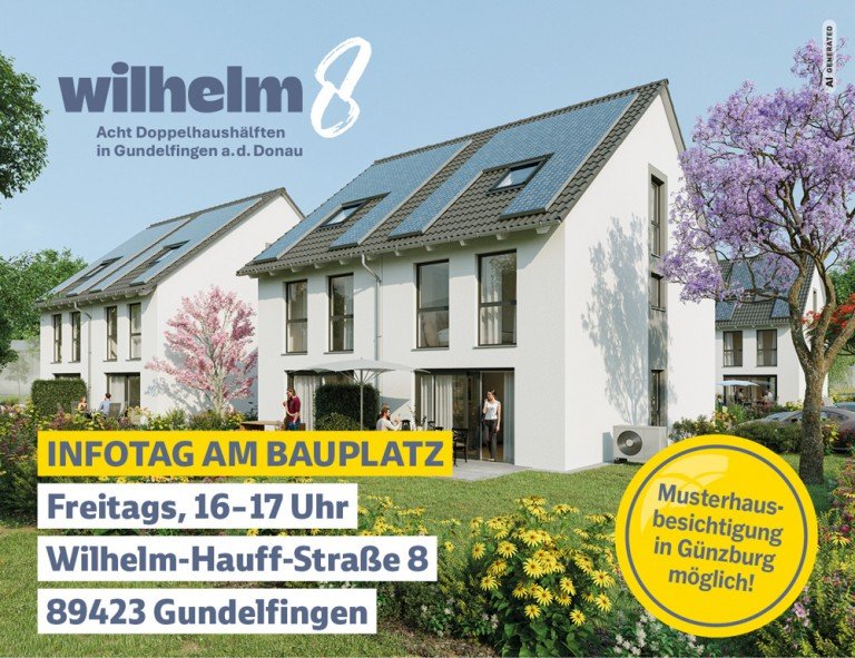  Gundelfingen an der Donau Doppelhaush�lfte wilhelm8 | Moderne Neubau-DHH mit Keller & Garten in Gundelfingen!