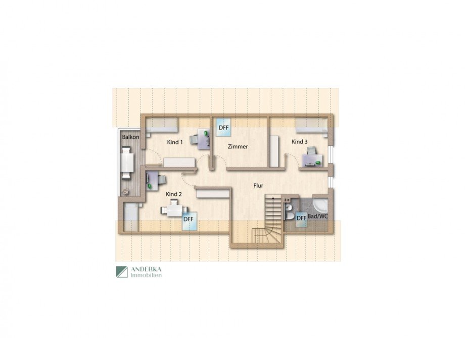 Dachgeschoss Einfamilienhaus Ichenhausen / Oxenbronn