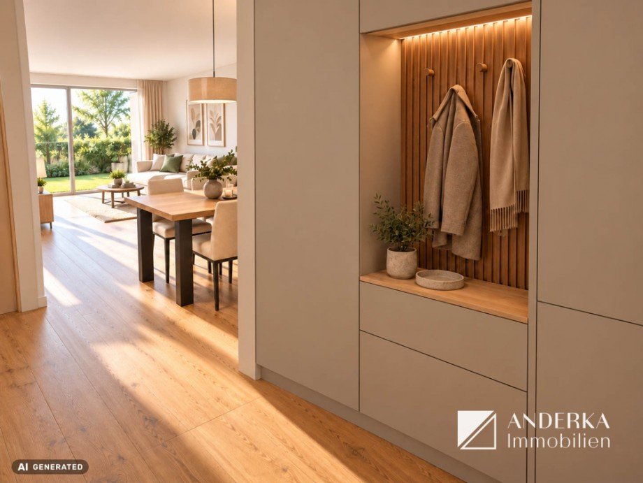 Visualisierung Garderobe Erdgeschosswohnung Bubesheim