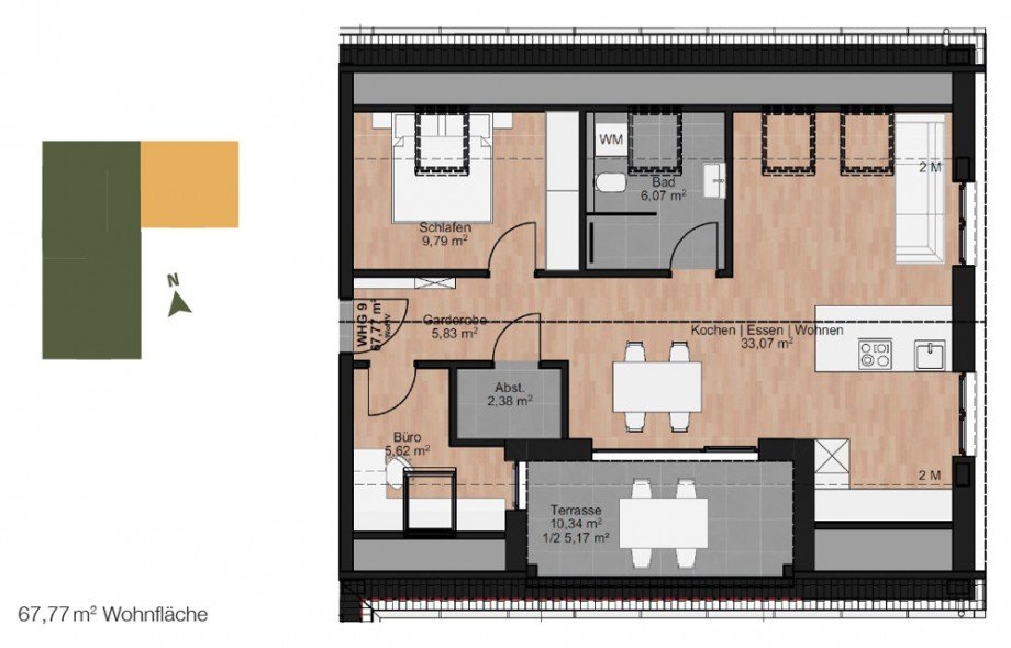 Grundriss Etagenwohnung Bubesheim