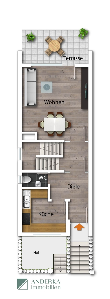 Erdgeschoss Reiheneckhaus G�nzburg