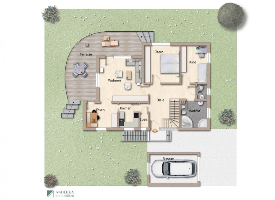 Erdgeschoss Einfamilienhaus Ichenhausen / Oxenbronn