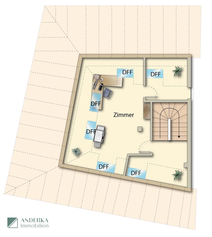 Dachgeschoss B�rohaus G�nzburg