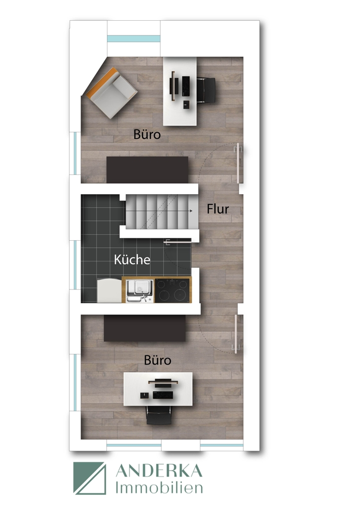 1. Obergeschoss B�rohaus G�nzburg